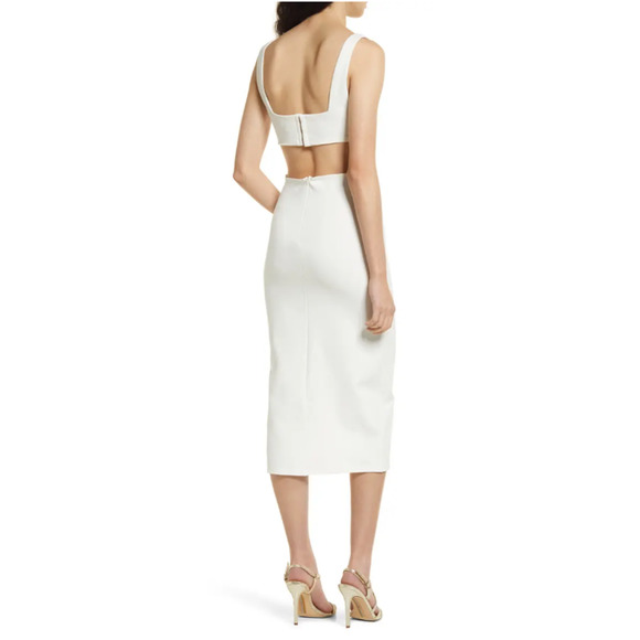 SOCIALITE Cutout Body-Con Midi Dress White NWT - Picture 2 of 7